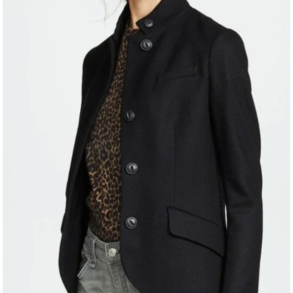 Rag & Bone Slade Blazer 100% Wool Tailored Fit Blazer Size 6 - Picture 6 of 12